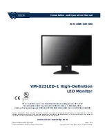 Preview for 1 page of Vicon VM-6215LED-1 Installation And Operation Manual