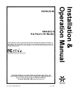 Preview for 1 page of Vicon VM-622LCD Installation & Operation Manual