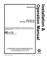 Предварительный просмотр 1 страницы Vicon VM-632LCD-1 Installation & Operation Manual