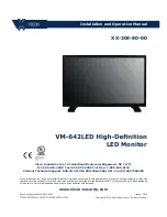 Предварительный просмотр 1 страницы Vicon VM-642LED Installation And Operation Manual