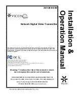 Preview for 1 page of Vicon VN-306T Installation & Operation Manual