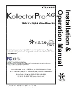 VICONNET KOLLECTORPRO XG Installation & Operation Manual preview