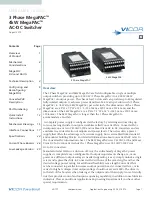 Preview for 1 page of VICOR 3 Phase MegaPAC User Manual