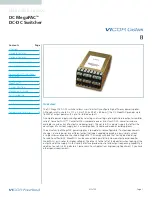 Preview for 1 page of VICOR DC MegaPAC User Manual