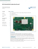 Preview for 1 page of VICOR HD Series User Manual