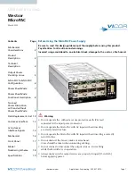 VICOR MicroPAC User Manual предпросмотр