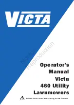 Preview for 1 page of Victa 460 Utility Operator'S Manual