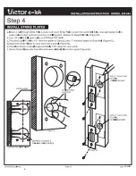 Предварительный просмотр 12 страницы Victor E Lock ER-043 Installation Instructions And User Manual