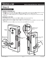 Предварительный просмотр 15 страницы Victor E Lock ER-043 Installation Instructions And User Manual