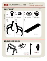 Preview for 2 page of VICTOR STANLEY FRAMERS MODERN Series Assembly Instructions Manual