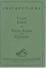 Предварительный просмотр 1 страницы VICTOR TALKING MACHINE Victor Radio Instructions Manual