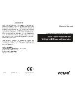 Victor 1200-4 Owner'S Manual preview