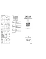 Предварительный просмотр 1 страницы Victor 1205-4 Operating Manual