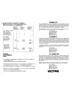 Предварительный просмотр 12 страницы Victor 1230-3 Series Instruction Manual