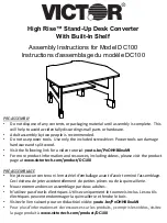 Victor High Rise DC100 Assembly Instructions Manual предпросмотр