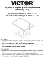 Предварительный просмотр 1 страницы Victor High Rise DC240 Assembly Instructions