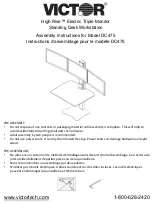 Preview for 1 page of Victor High Rise DC475 Assembly Instructions Manual