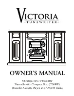 Victoria ITC-TWCDRW Owner'S Manual preview