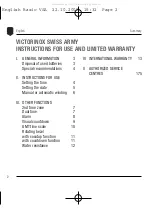 Preview for 3 page of Victorinox 24832 Instructions And Warranty