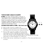 Предварительный просмотр 4 страницы Victorinox CHRONOGRAPHS Watch Basic Operating Instructions Manual