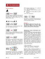 Preview for 3 page of Victorinox Expedition Lite Operating Instructions Manual