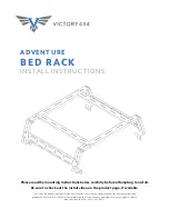 Victory 4x4 ADVENTURE BED RACK Install Instructions Manual preview