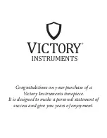 Preview for 3 page of Victory Instruments 8171 Operating Instructions Manual