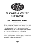 Preview for 2 page of Victory Motorcycles Classic Cruiser 2002 Service Manual