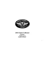 Preview for 3 page of Victory Motorcycles Hammer 8-BALL 2010 User Manual