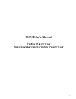 Preview for 3 page of Victory Motorcycles Vision Tour 2013 Owner'S Manual