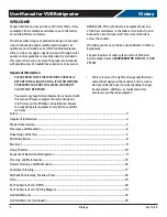 Preview for 2 page of Victory VUR27HC Installation And Operating Instructions Manual