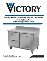 Preview for 1 page of Victory VWR27HC Installation And Operating Instructions Manual