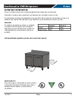 Preview for 5 page of Victory VWR27HC Installation And Operating Instructions Manual