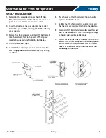 Предварительный просмотр 9 страницы Victory VWR27HC Installation And Operating Instructions Manual