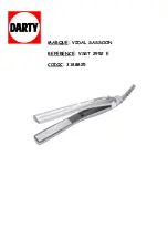 Vidal Sassoon VSST 2952 E Operating Instructions preview