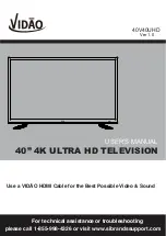 Vidao 40V40UHD User Manual предпросмотр