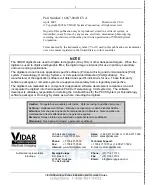 Preview for 6 page of VIDAR CAD PRO Advantage Installation And Operation Manual