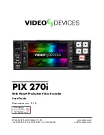 Video Devices PIX 270i User Manual preview