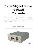 Video Products DVI-HDMI-CNVTR Operation Manual preview