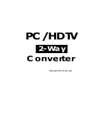 Preview for 1 page of Video Products PC-HDTV-CNVTR Operation Manual