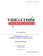 Предварительный просмотр 1 страницы VideoComm Technologies CX-580SR120 Owner'S Manual