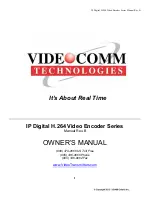 Предварительный просмотр 1 страницы VideoComm Technologies IP-720iDVR Owner'S Manual