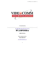 VideoComm Technologies IPC-2MPSR50w Owner'S Manual preview