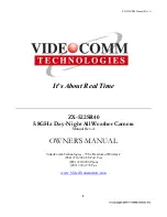VideoComm Technologies ZX-522SR40 Owner'S Manual preview