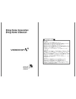 Предварительный просмотр 1 страницы Videocon VKB40QA-XSA User Manual