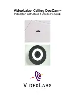 VideoLabs Ceiling DocCam Installation Instructions & Operator'S Manual preview