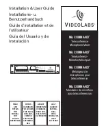 VideoLabs MicCOMMAND Installation & User Manual preview