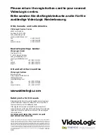 Preview for 8 page of VideoLogic Sirocco Pro User Manual