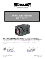 Preview for 1 page of Videology 20Z404-27XF Instruction Manual