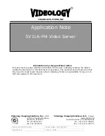 Videology SV11A-M4 Application Note предпросмотр